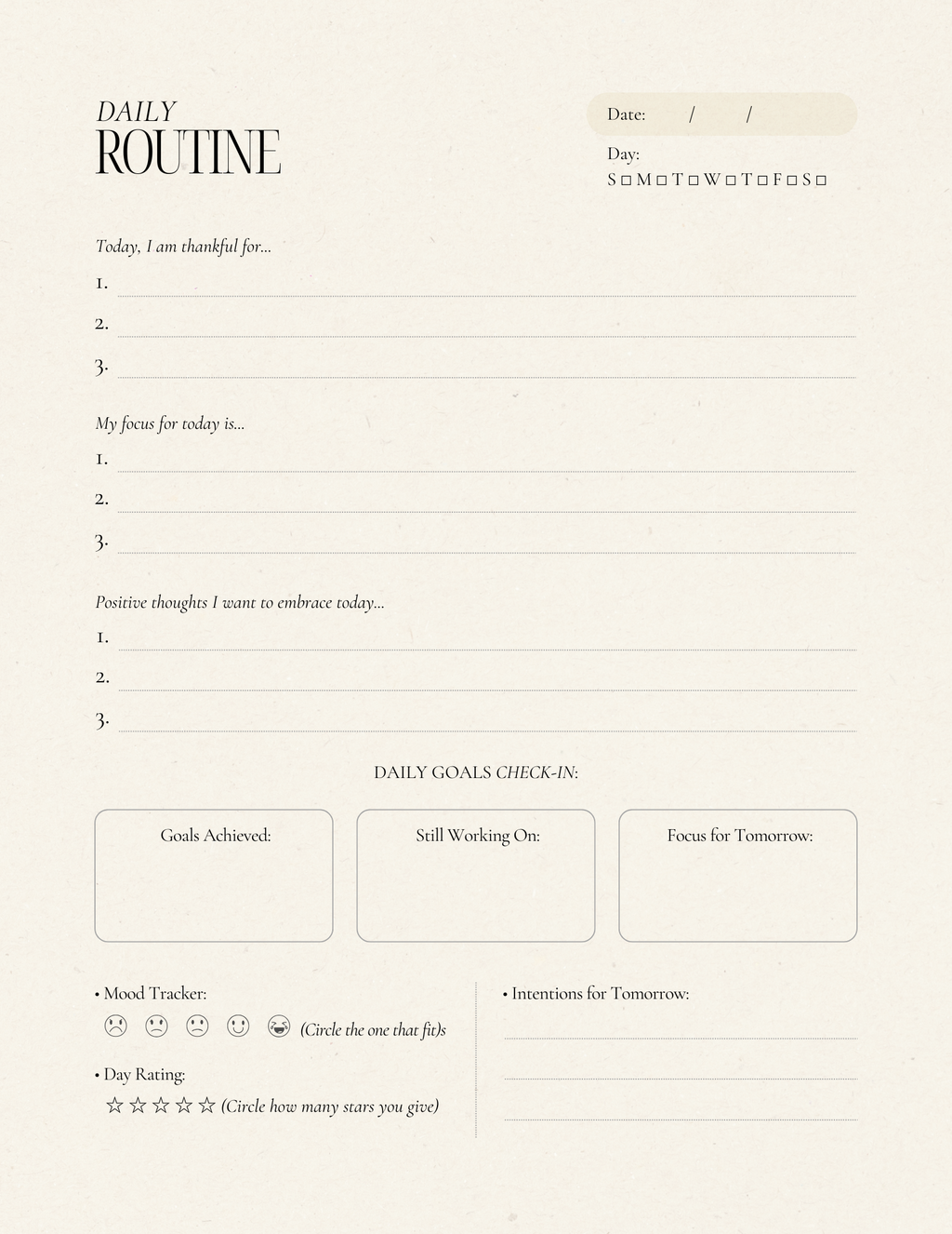 5-Week Undated Daily Journal – For Clarity, Balance & Focus