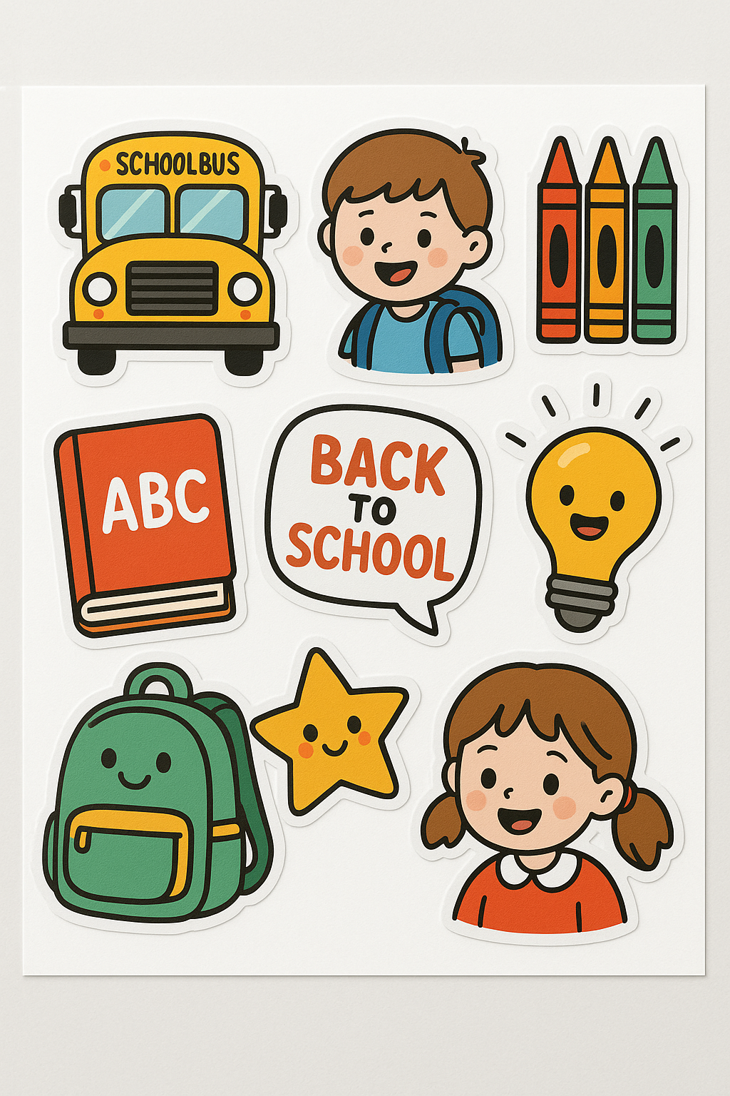 Back-to-School Printable Sticker Sheets | Fun & Cute School Stickers